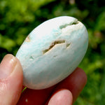 Caribbean Blue Calcite Crystal Palm Stone