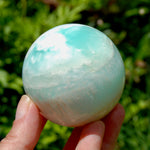 Caribbean Blue Calcite Crystal Sphere