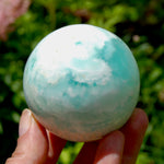 Caribbean Blue Calcite Crystal Sphere