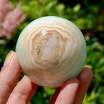 Caribbean Blue Calcite Crystal Sphere