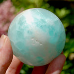 Caribbean Blue Calcite Crystal Sphere
