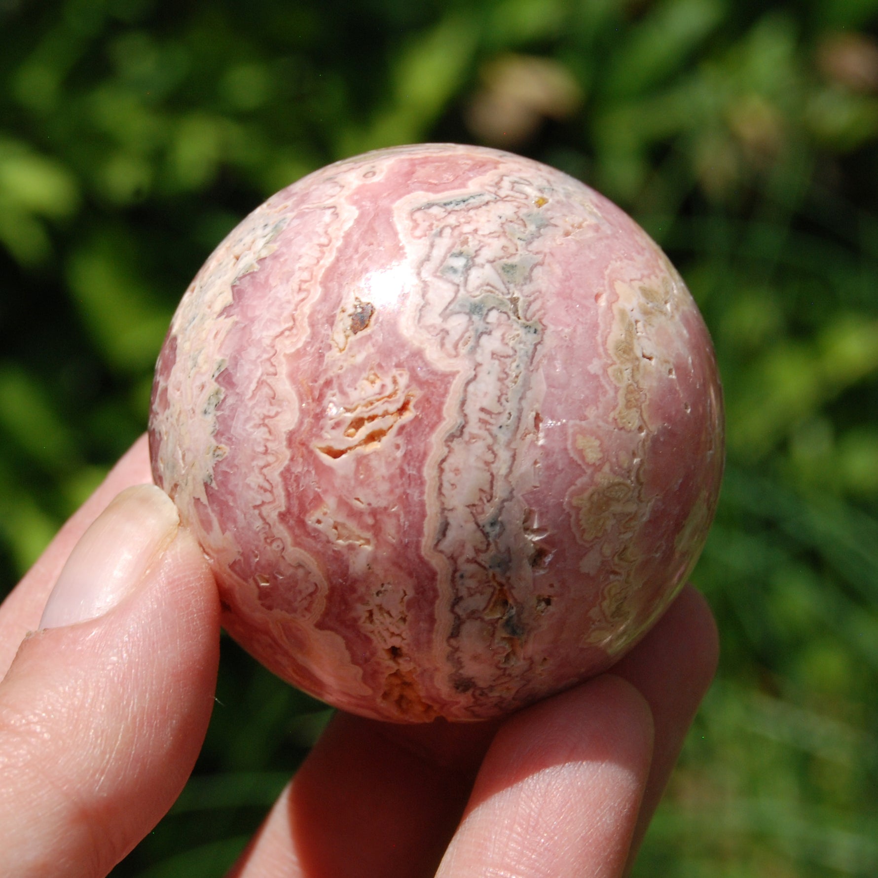 Rhodochrosite Crystal Sphere