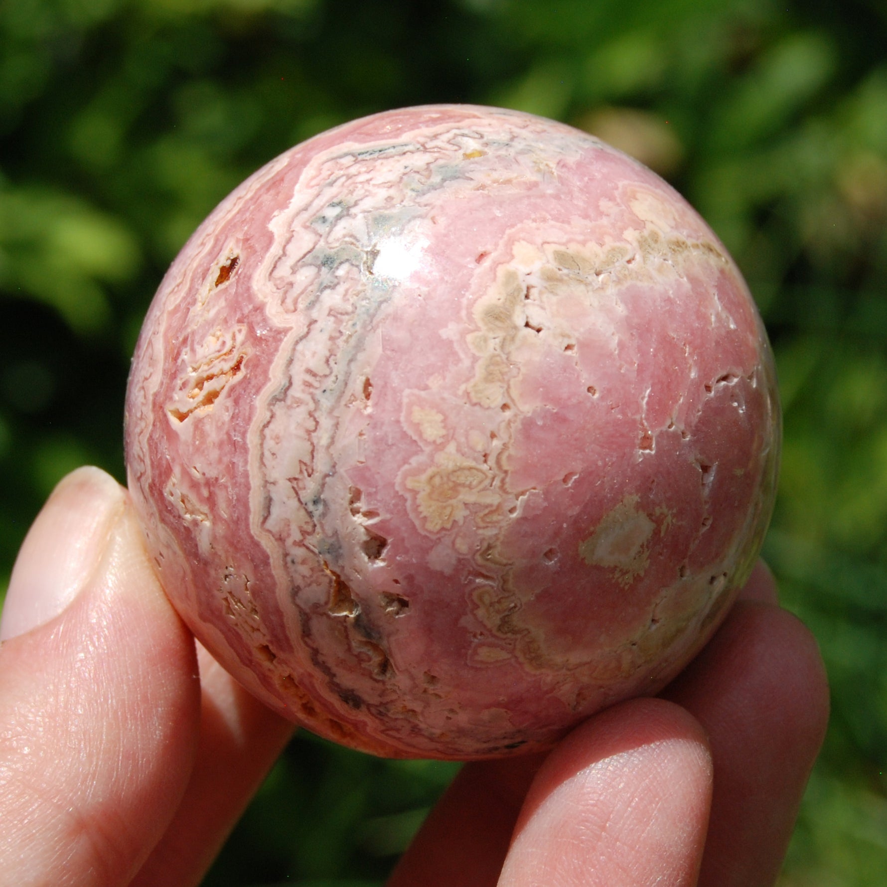 Rhodochrosite Crystal Sphere