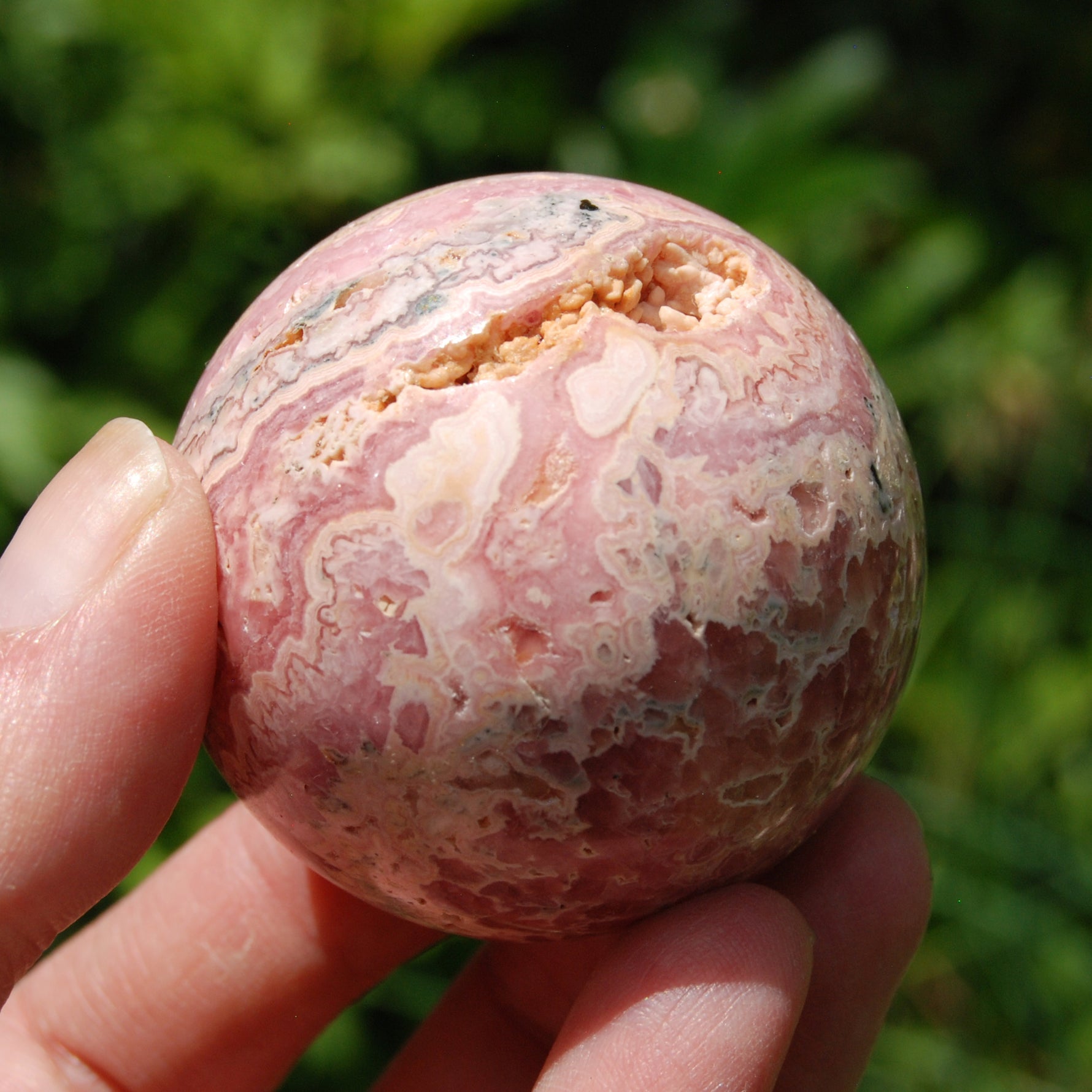 Rhodochrosite Crystal Sphere