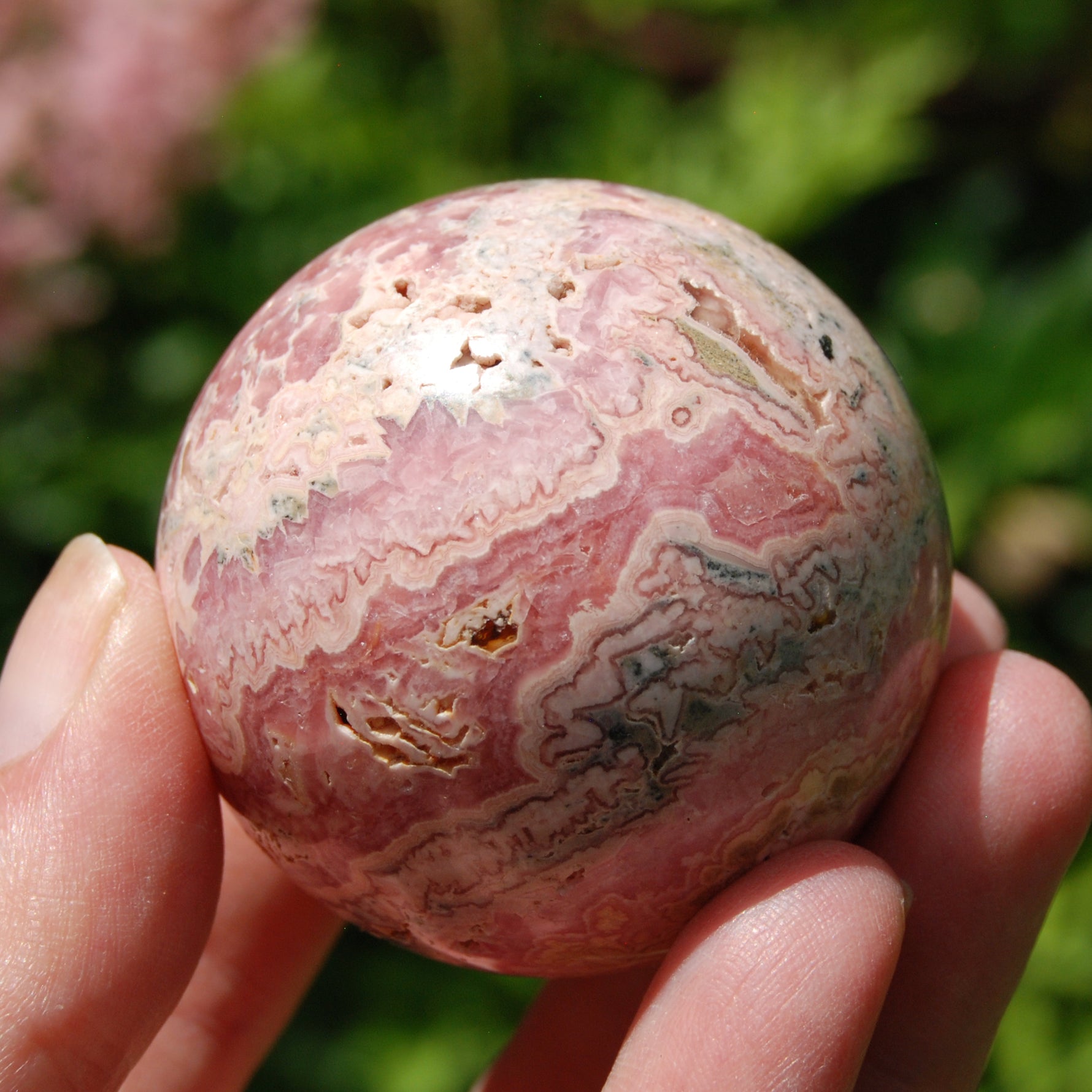 Rhodochrosite Crystal Sphere