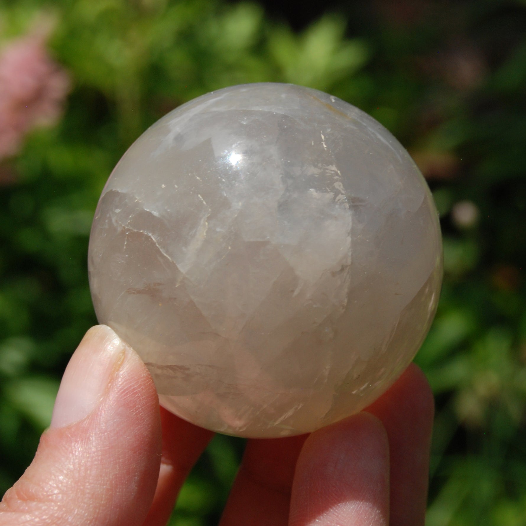 Blue Rose Quartz Crystal Sphere