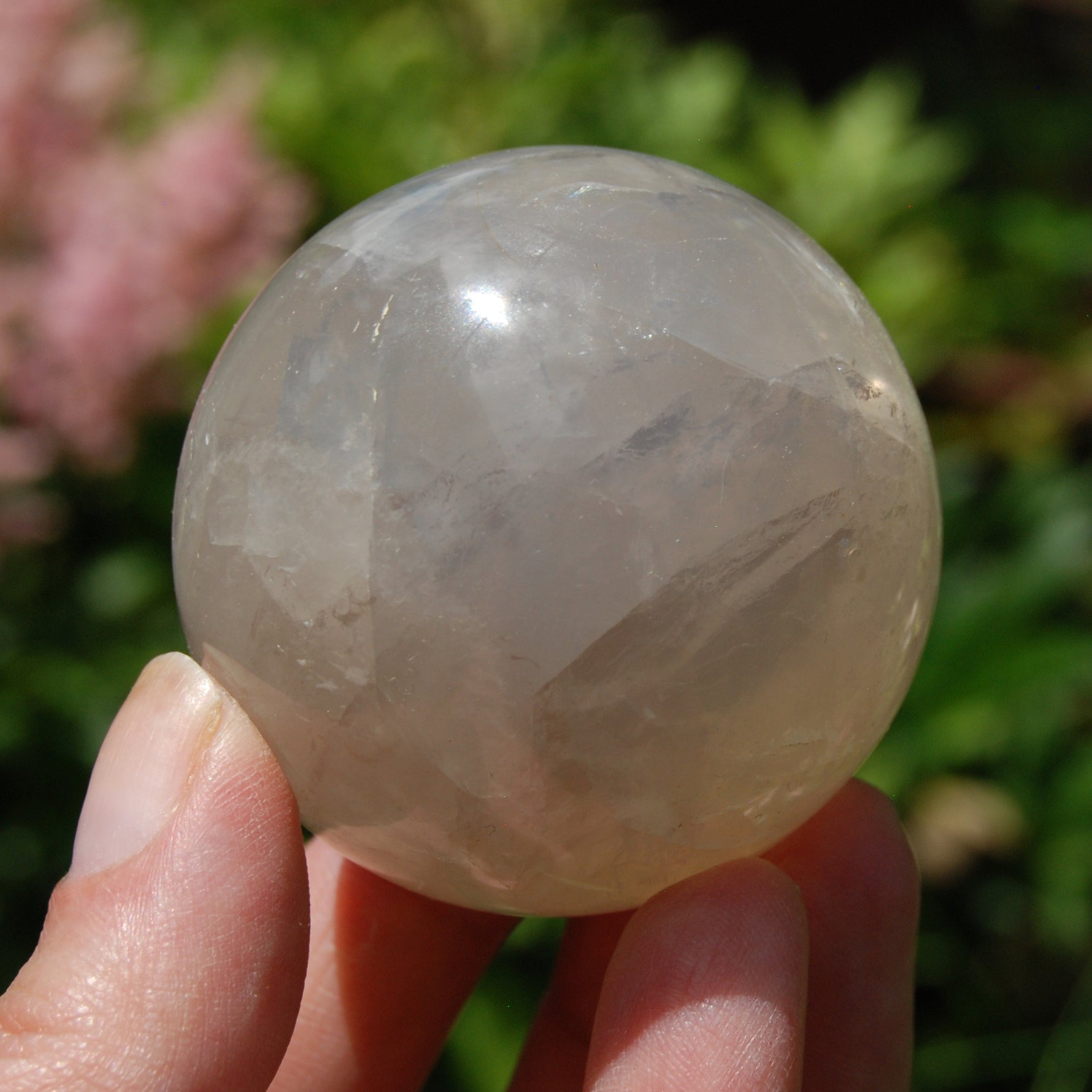 Blue Rose Quartz Crystal Sphere