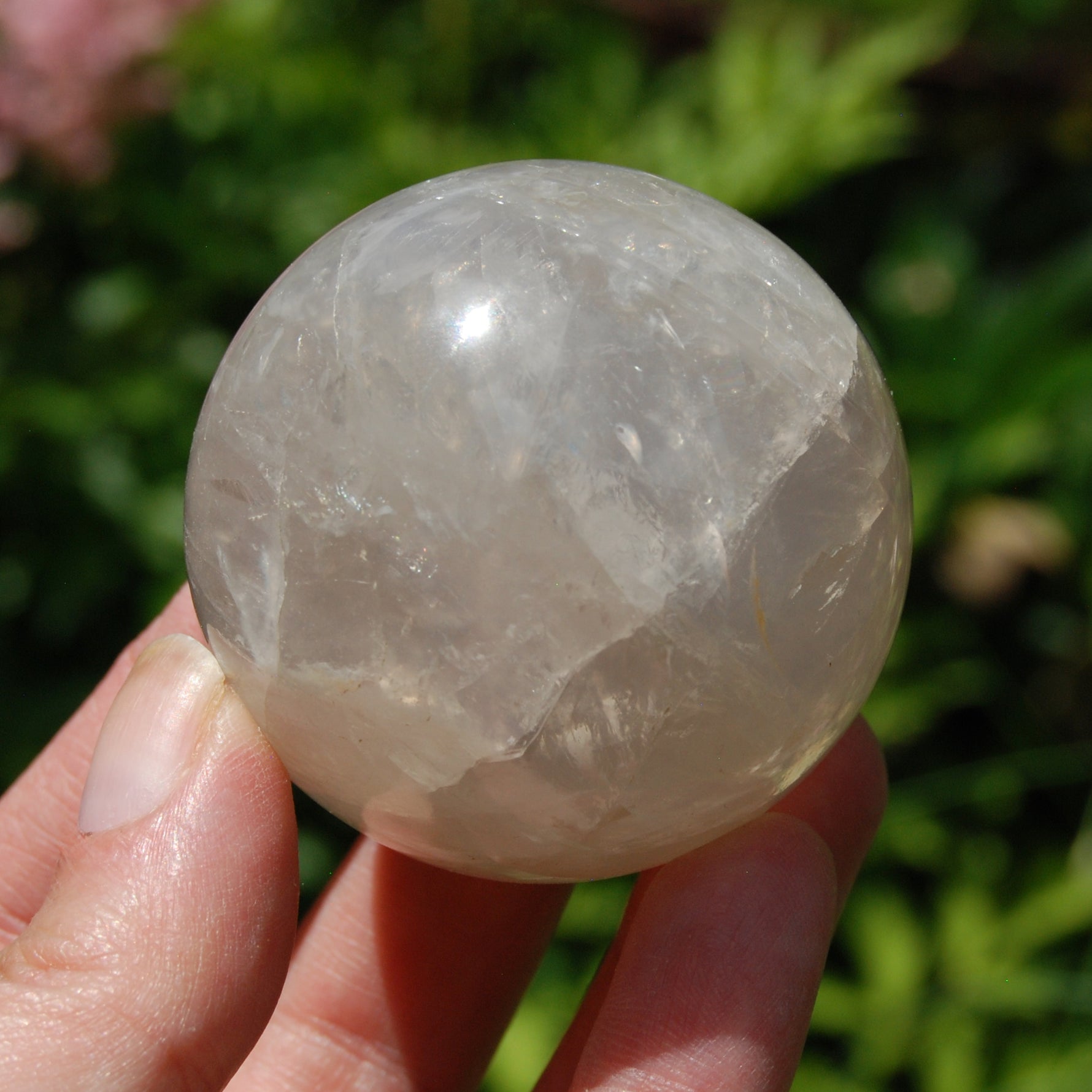 Blue Rose Quartz Crystal Sphere