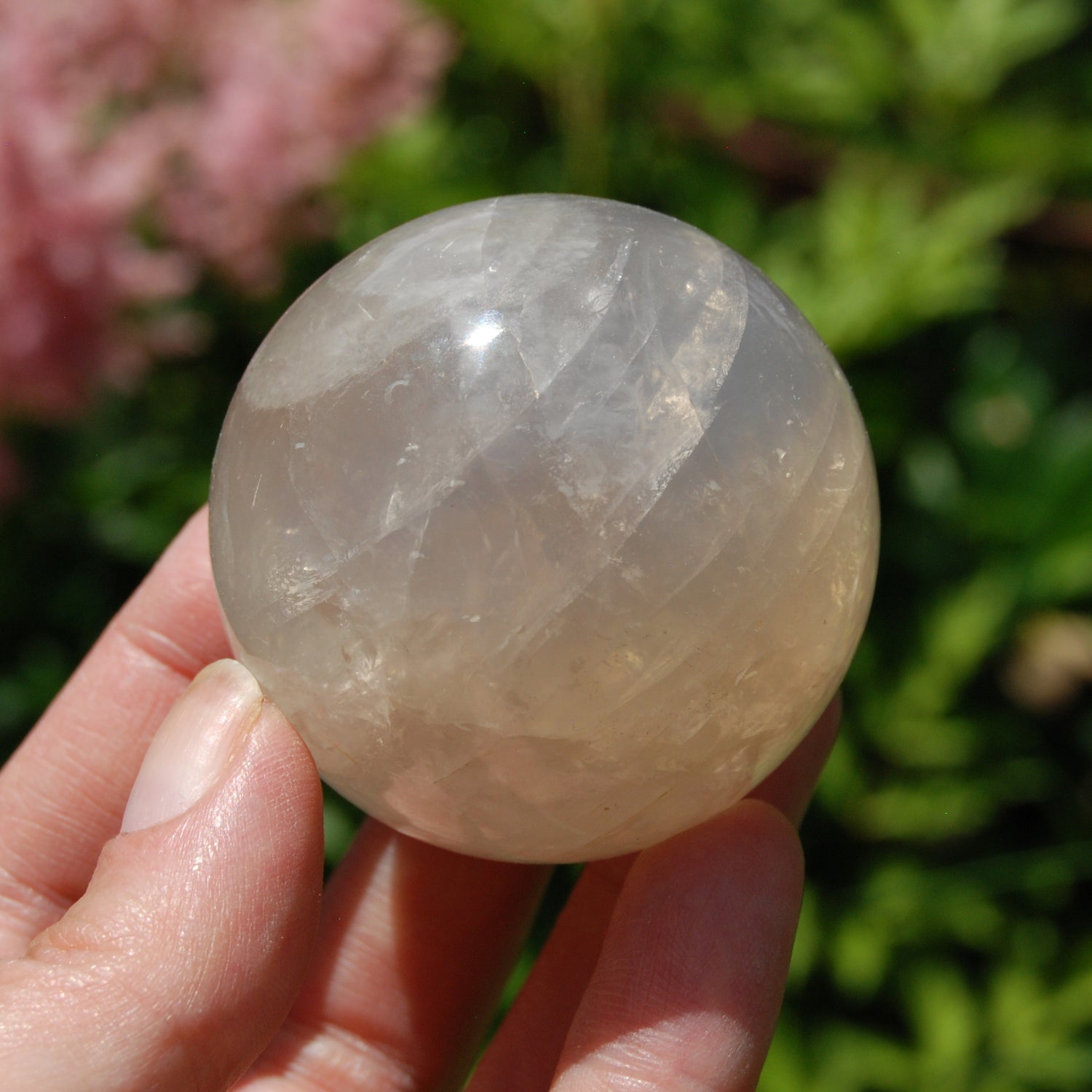 Blue Rose Quartz Crystal Sphere
