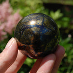 Rare Purple Covellite Pyrite Crystal Sphere