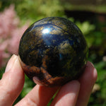 Rare Purple Covellite Pyrite Crystal Sphere
