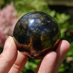 Rare Purple Covellite Pyrite Crystal Sphere