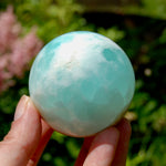 Caribbean Blue Calcite Crystal Sphere