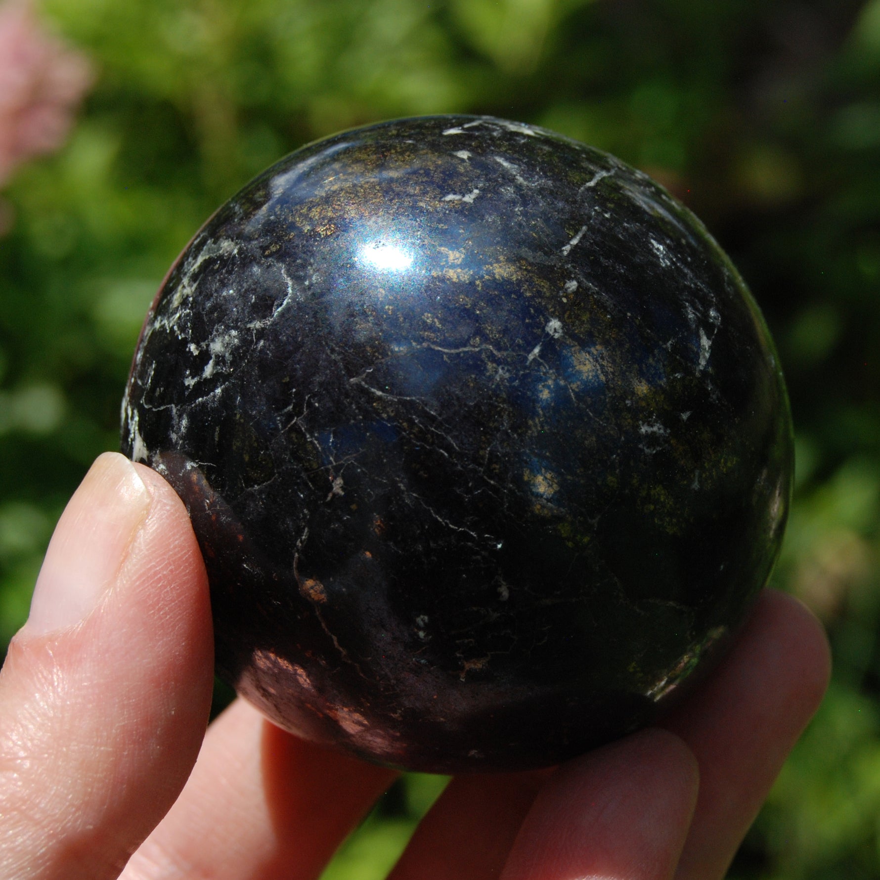 Covellite Crystal Sphere