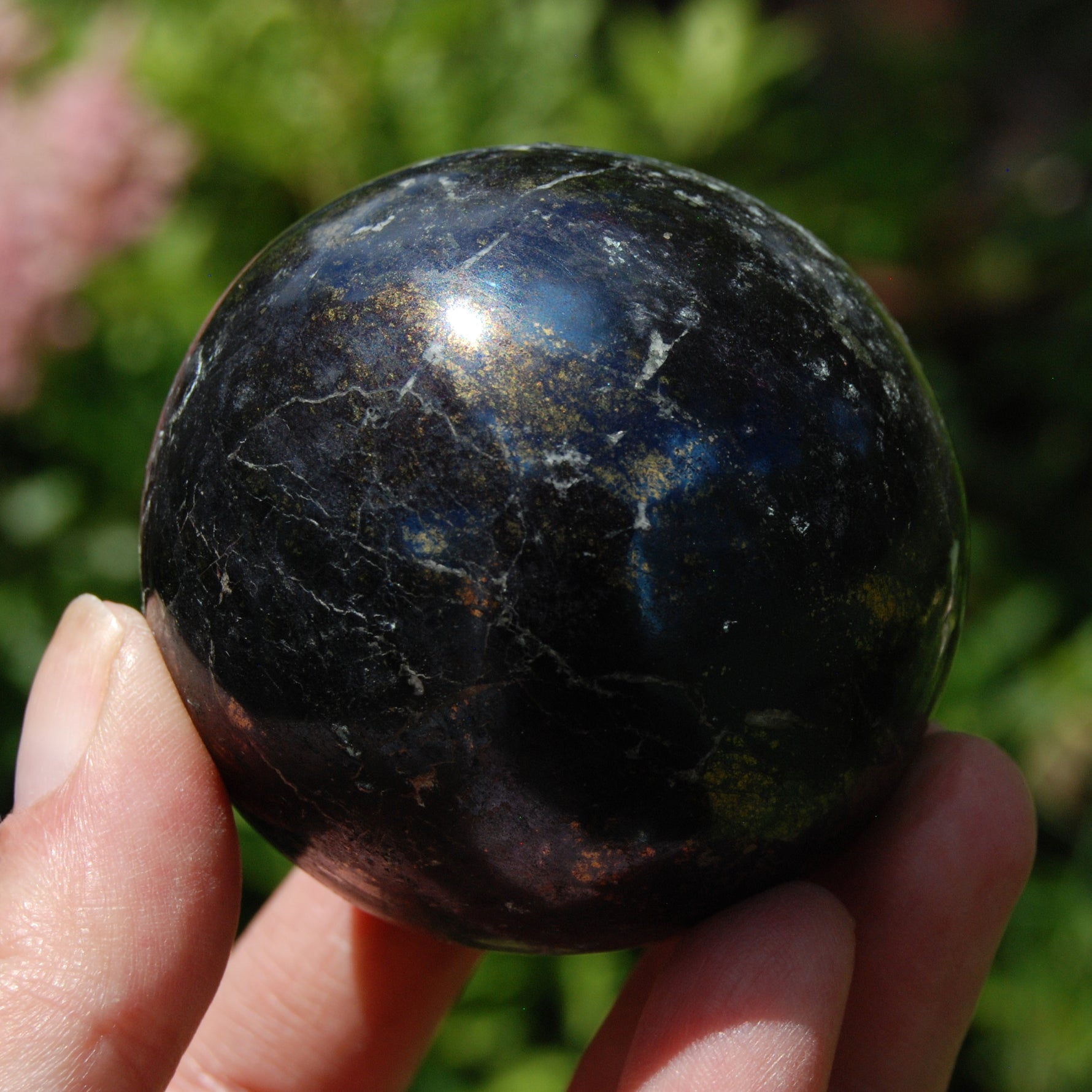 Covellite Crystal Sphere