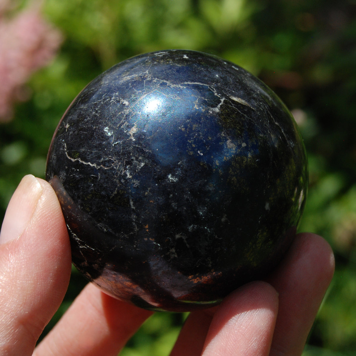 Covellite Crystal Sphere