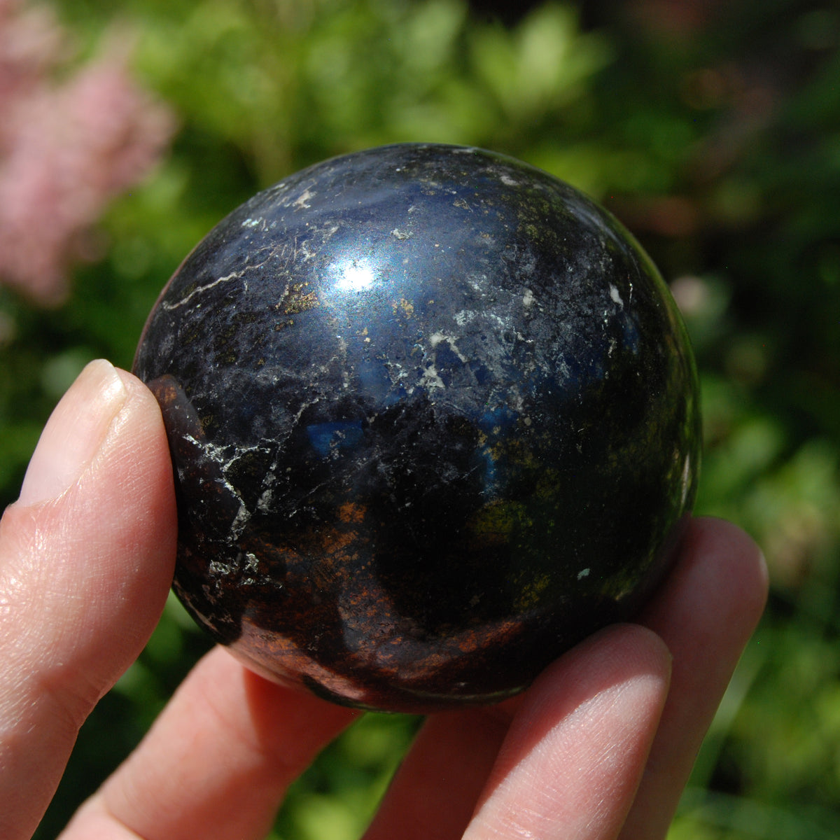 Covellite Crystal Sphere