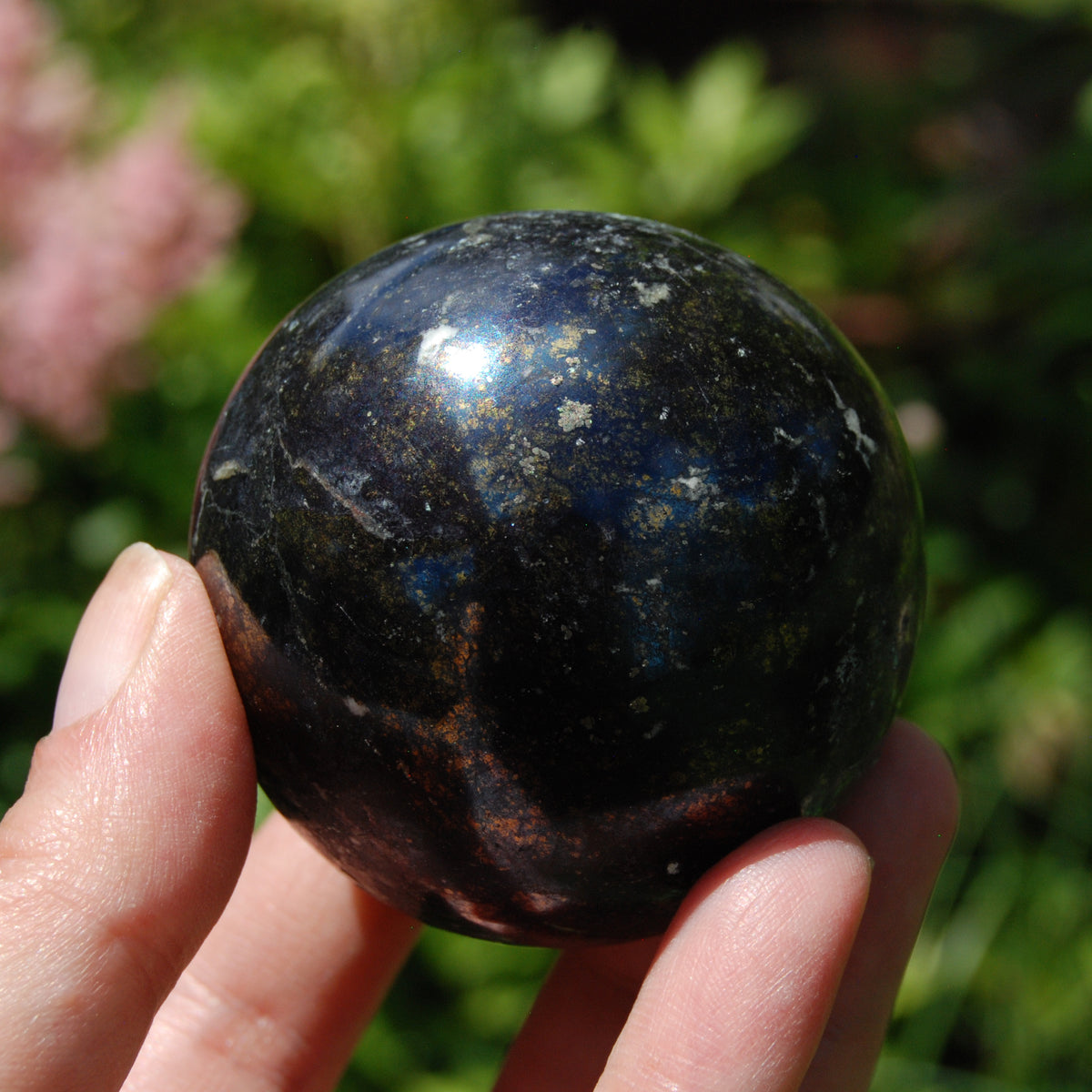 Covellite Crystal Sphere