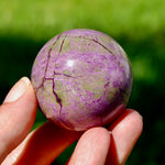 Atlantisite Crystal Sphere, 106g Stichtite Serpentine from South Africa for sale