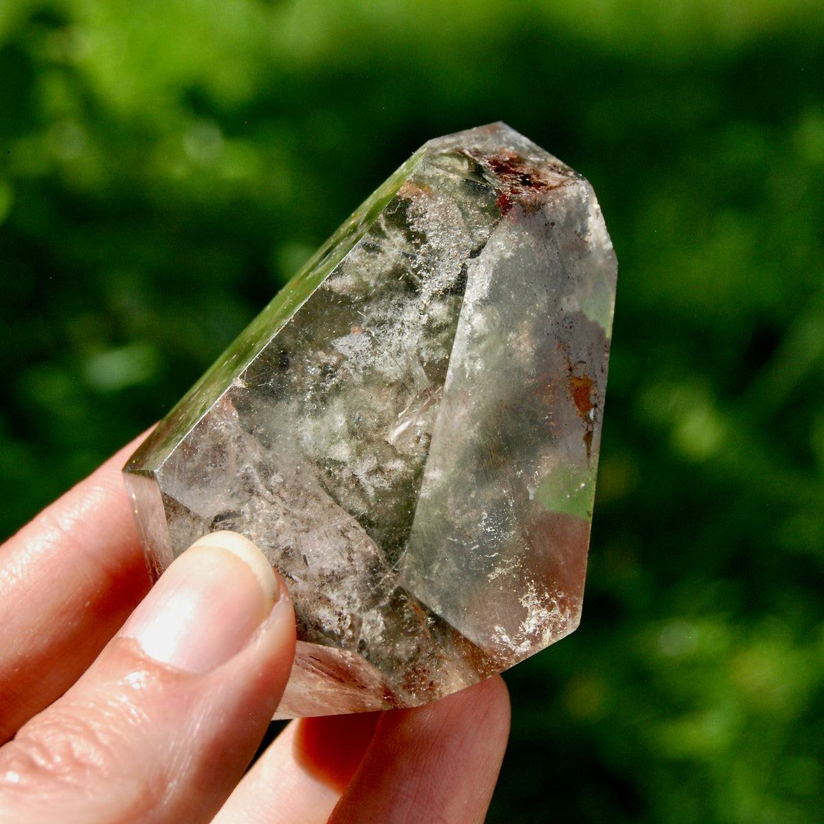 Lodolite Crystal Freeform, 142g Shamanic Dreamstone, Scenic Garden Quartz from Brazil for sale