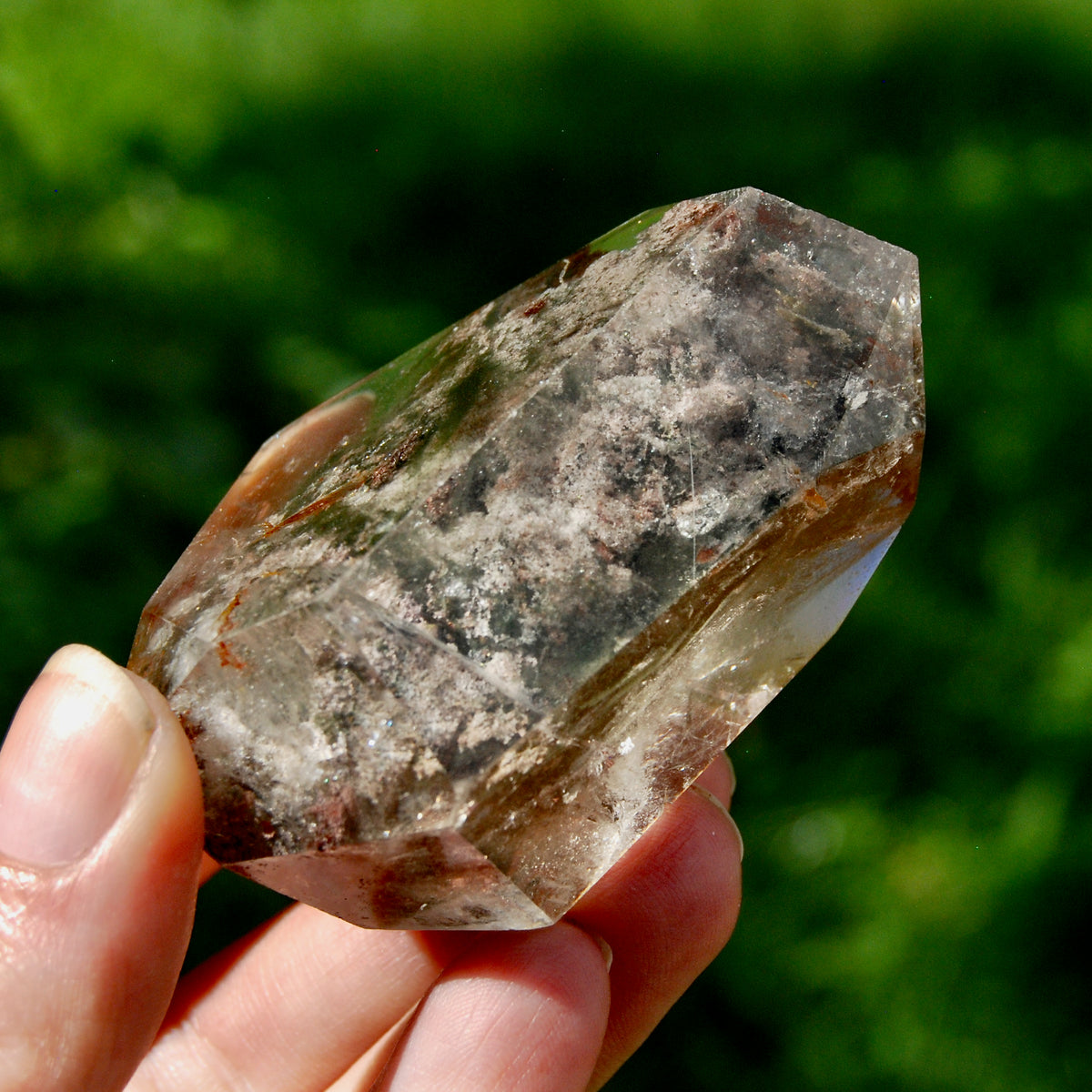 Lodolite Crystal Freeform, 142g Shamanic Dreamstone, Scenic Garden Quartz from Brazil for sale