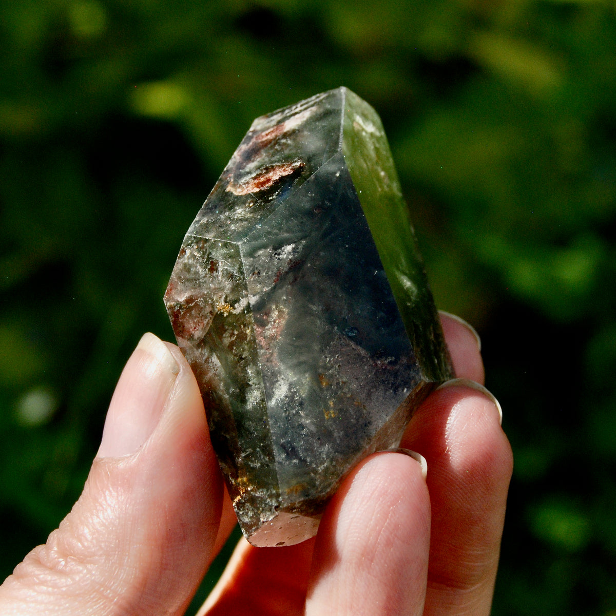 Lodolite Crystal Freeform, 62g Shamanic Dreamstone, Scenic Garden Quartz from Brazil for sale