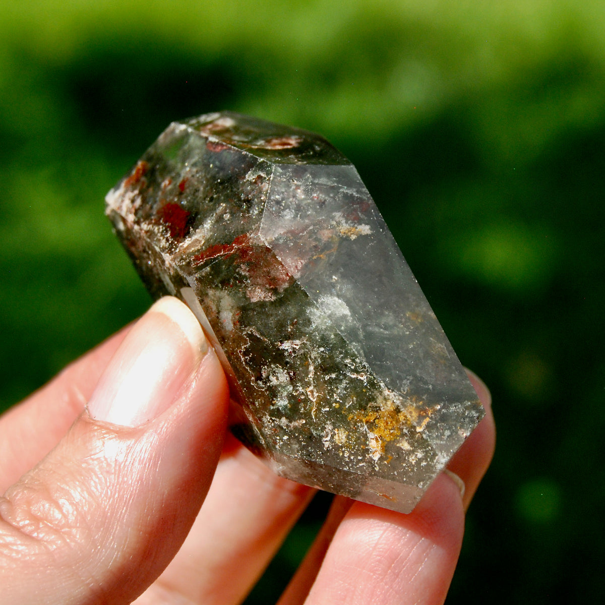 Lodolite Crystal Freeform, 62g Shamanic Dreamstone, Scenic Garden Quartz from Brazil for sale