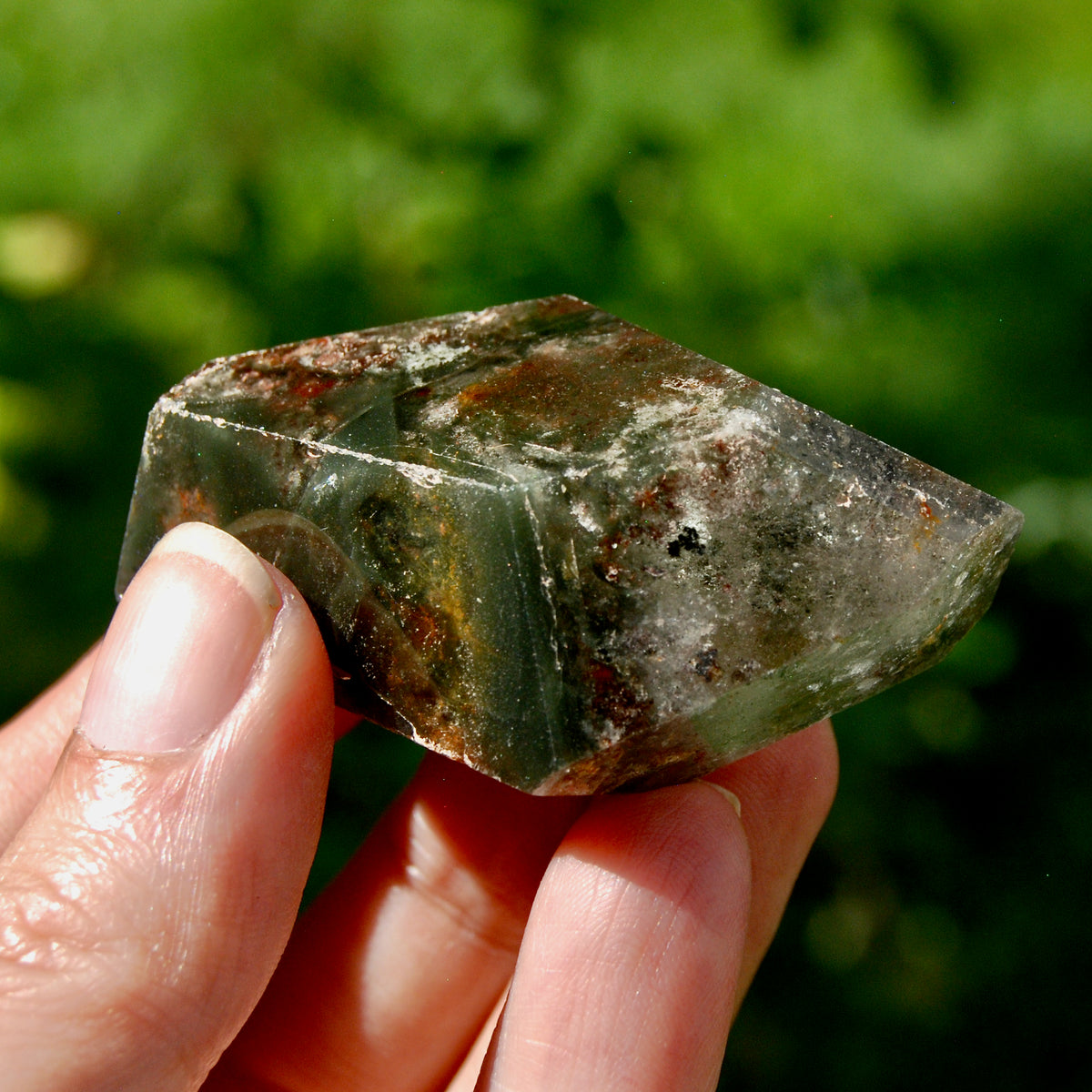 Lodolite Crystal Freeform, 62g Shamanic Dreamstone, Scenic Garden Quartz from Brazil for sale