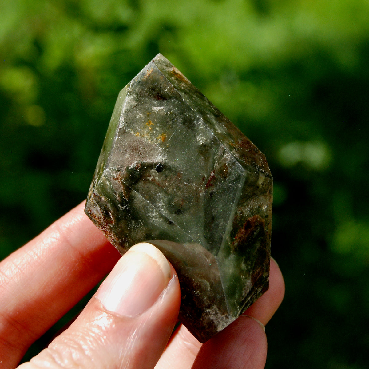 Lodolite Crystal Freeform, 62g Shamanic Dreamstone, Scenic Garden Quartz from Brazil for sale