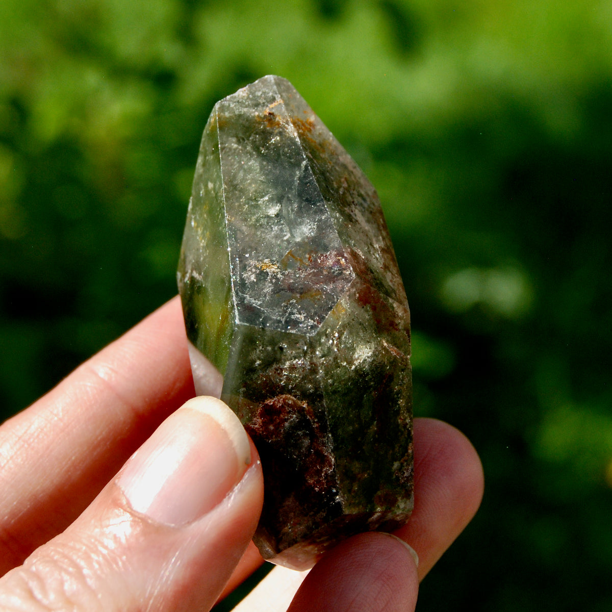 Lodolite Crystal Freeform, 62g Shamanic Dreamstone, Scenic Garden Quartz from Brazil for sale