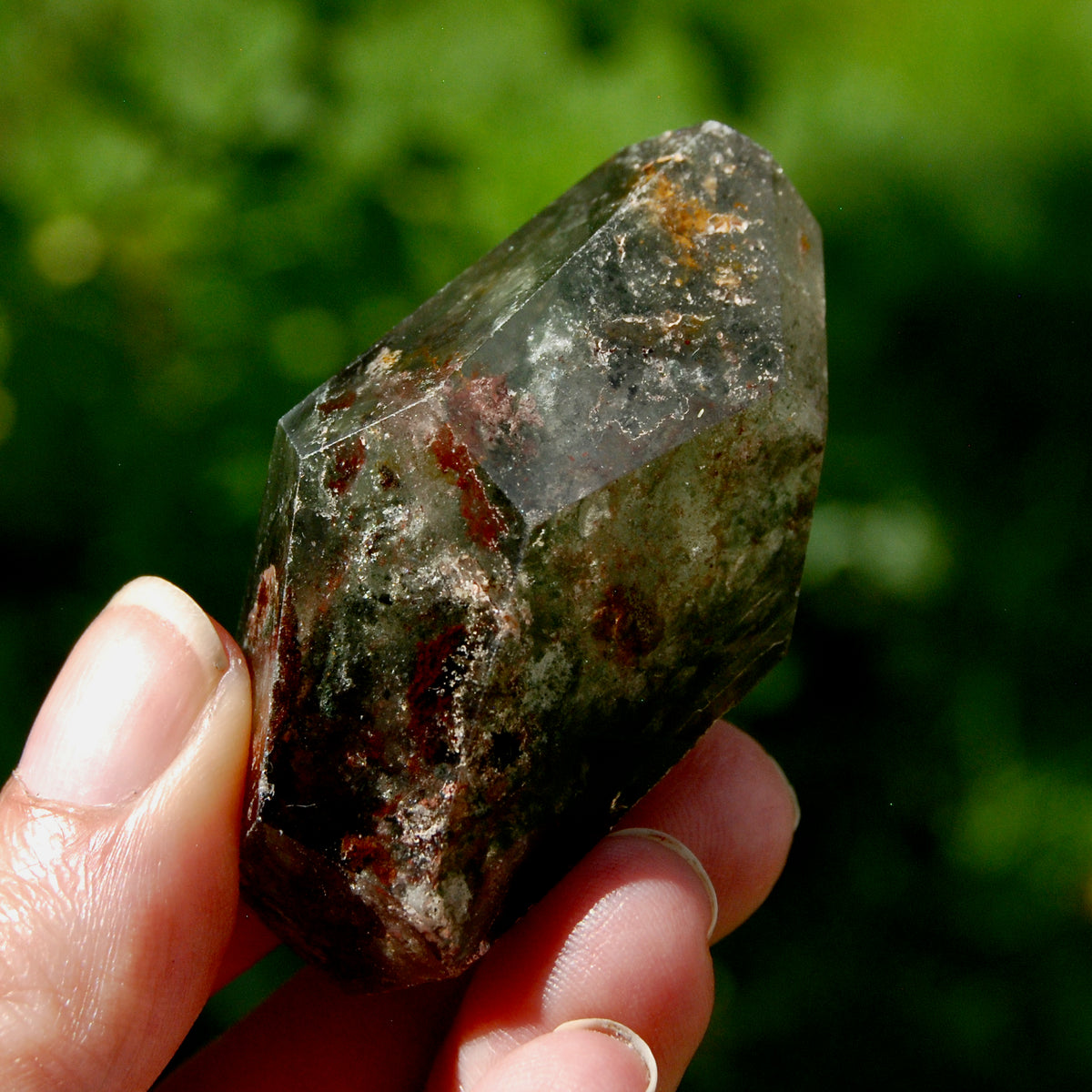 Lodolite Crystal Freeform, 62g Shamanic Dreamstone, Scenic Garden Quartz from Brazil for sale