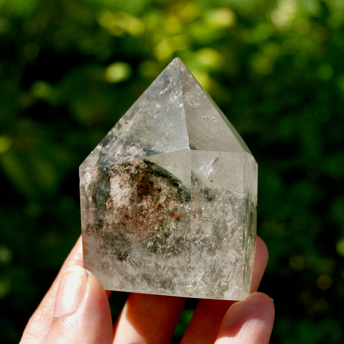 Lodolite Crystal Tower for sale, 167g Shamanic Dreamstone, Scenic Garden Quartz from Brazil