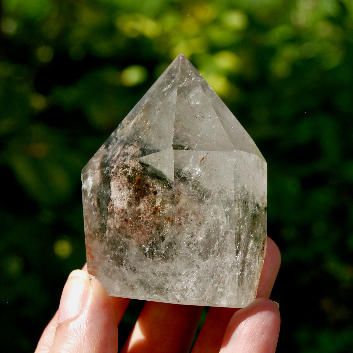 Lodolite Crystal Tower for sale, 167g Shamanic Dreamstone, Scenic Garden Quartz from Brazil
