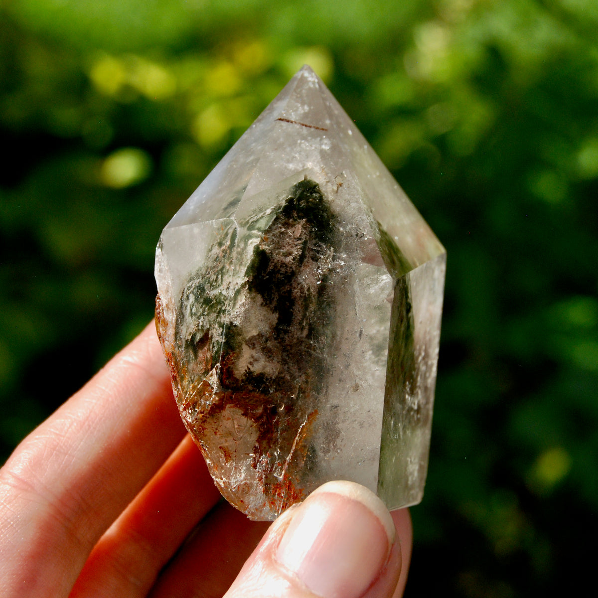 Lodolite Crystal Tower for sale, 167g Shamanic Dreamstone, Scenic Garden Quartz from Brazil
