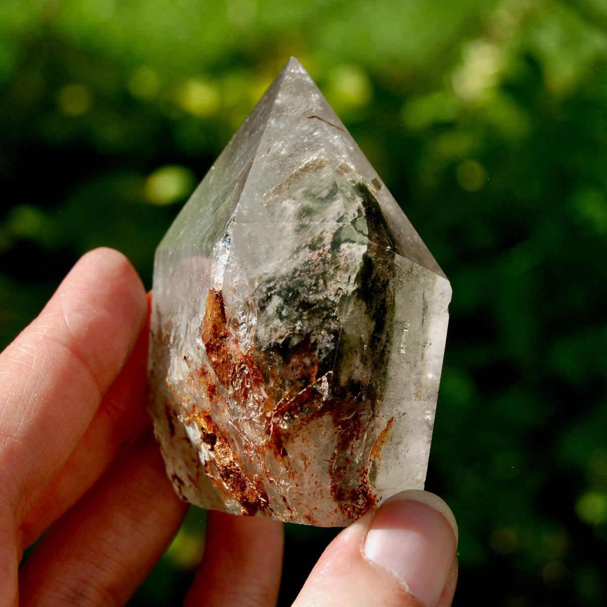 Lodolite Crystal Tower for sale, 167g Shamanic Dreamstone, Scenic Garden Quartz from Brazil