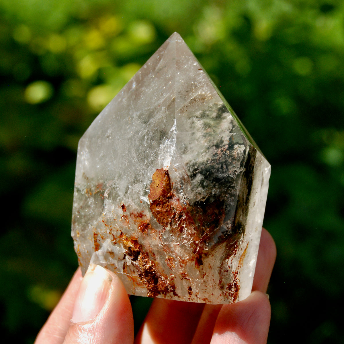 Lodolite Crystal Tower for sale, 167g Shamanic Dreamstone, Scenic Garden Quartz from Brazil