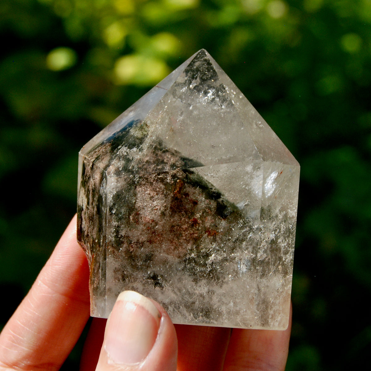 Lodolite Crystal Tower for sale, 167g Shamanic Dreamstone, Scenic Garden Quartz from Brazil