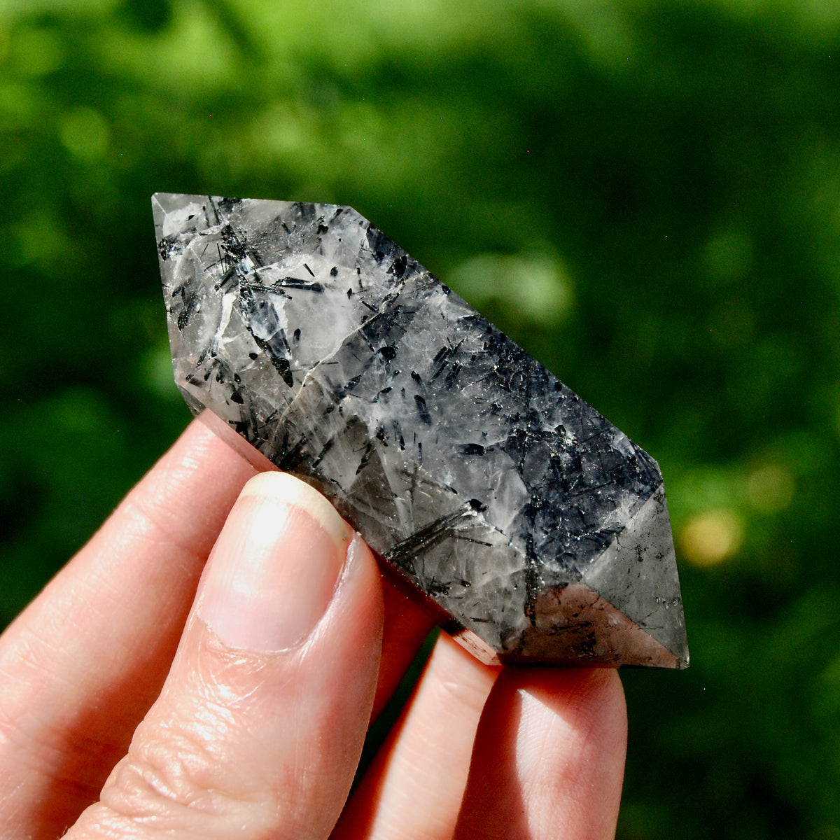 DT Black Tourmaline Crystal Point for sale