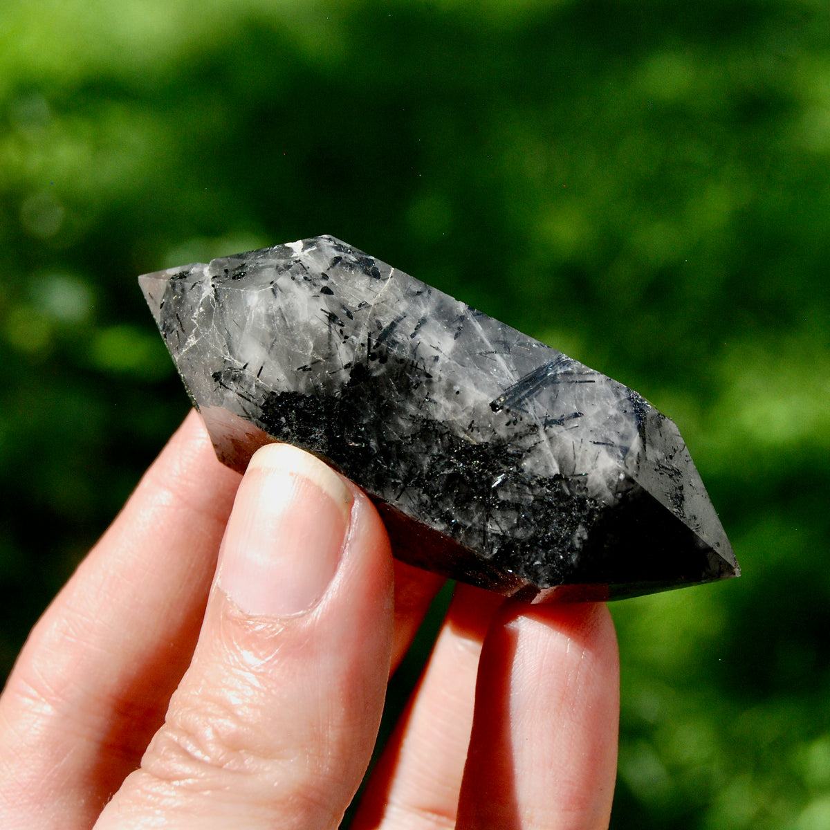 DT Black Tourmaline Crystal Point for sale