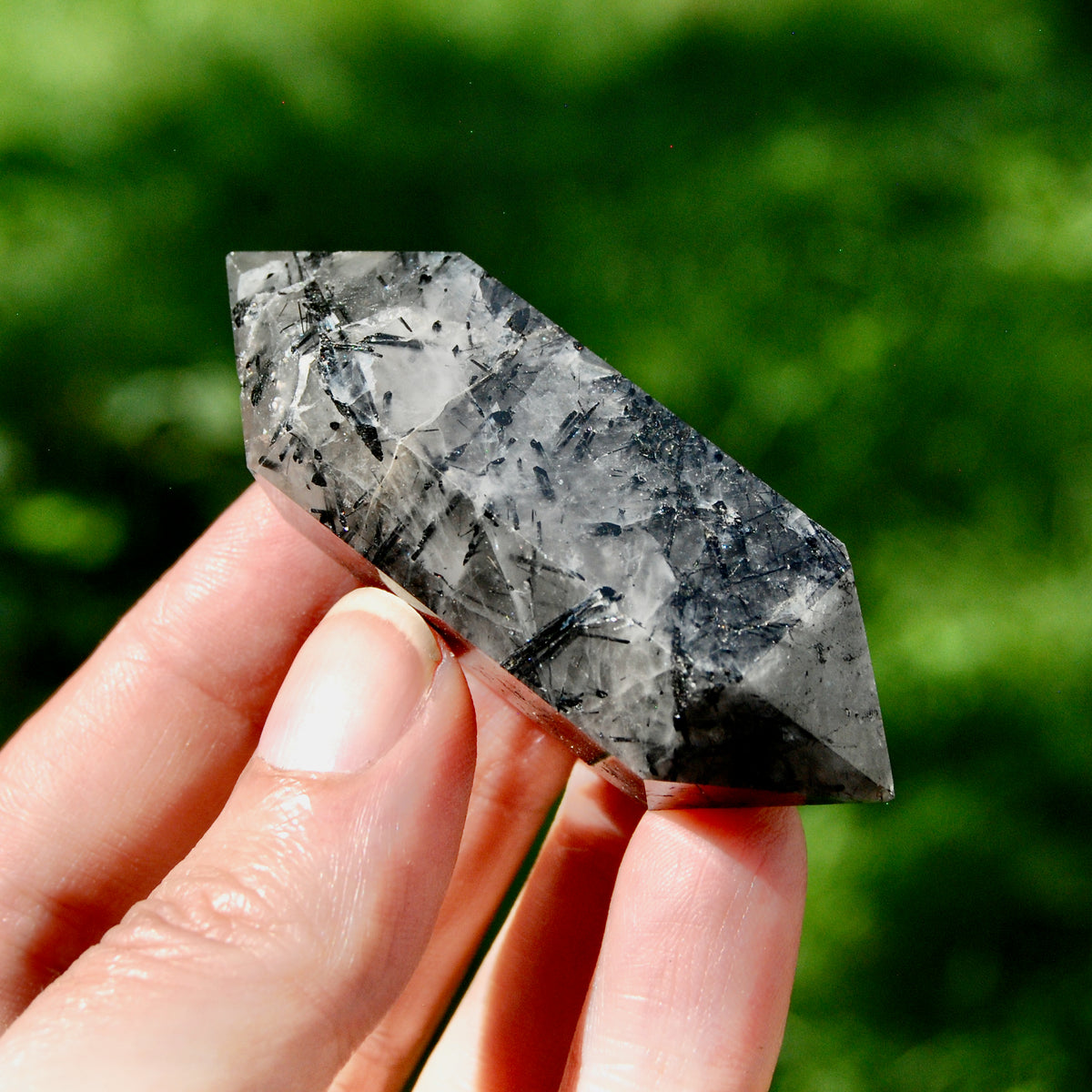 DT Black Tourmaline Crystal Point for sale