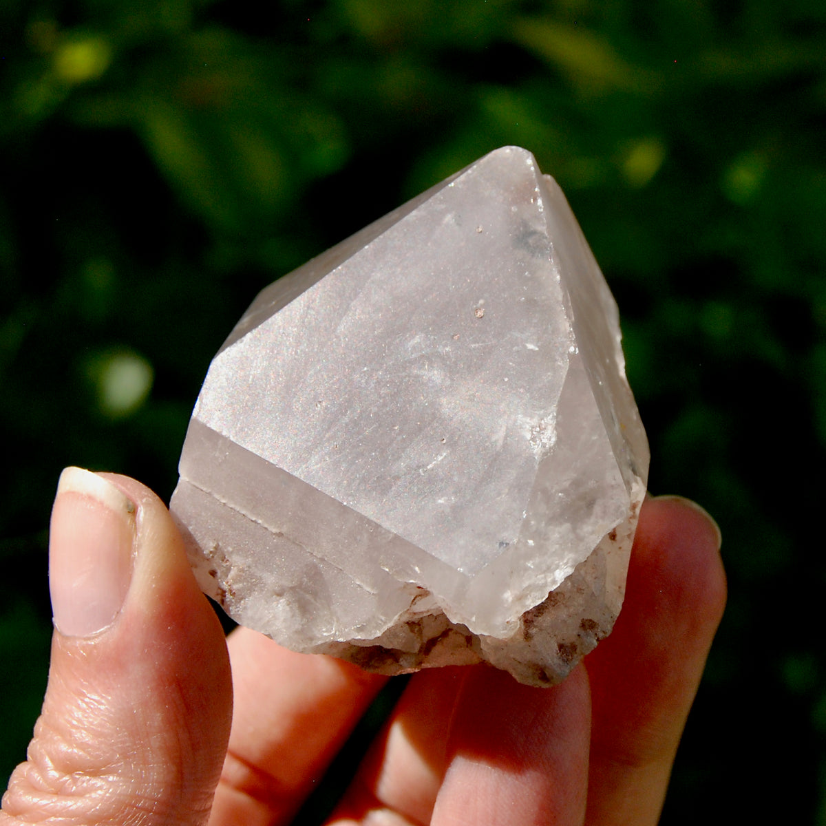 Pink Lithium Lemurian Quartz Crystal, 2in 126g Record Keeper Phantom Pyramid from Brazil for sale
