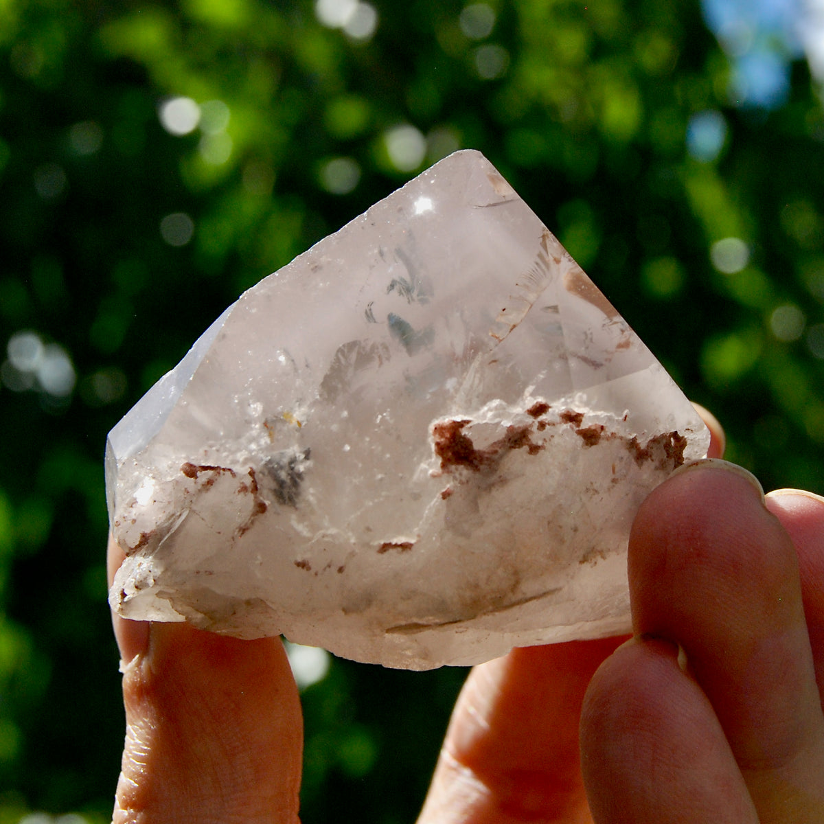 Pink Lithium Lemurian Quartz Crystal, 2in 126g Record Keeper Phantom Pyramid from Brazil for sale