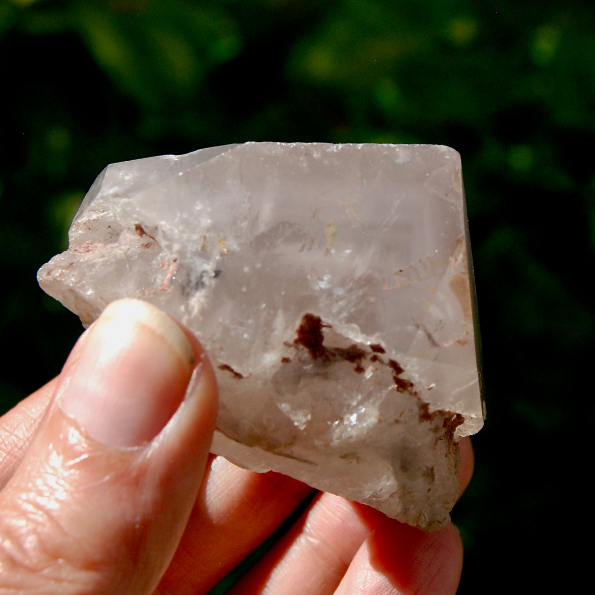 Pink Lithium Lemurian Quartz Crystal, 2in 126g Record Keeper Phantom Pyramid from Brazil for sale
