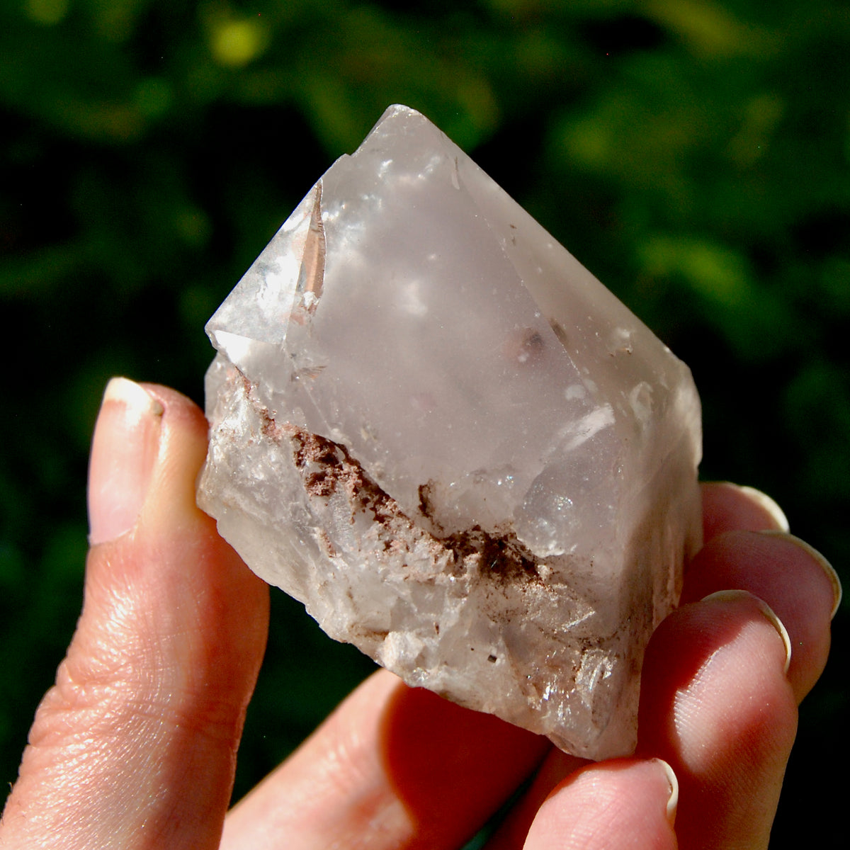 Pink Lithium Lemurian Quartz Crystal, 2in 126g Record Keeper Phantom Pyramid from Brazil for sale