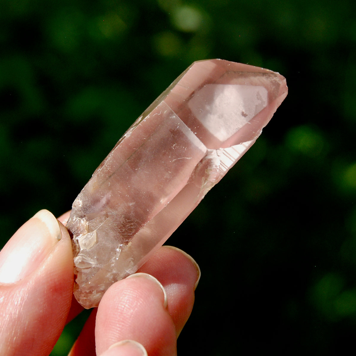 Pink Lithium Lemurian Quartz Crystal for sale