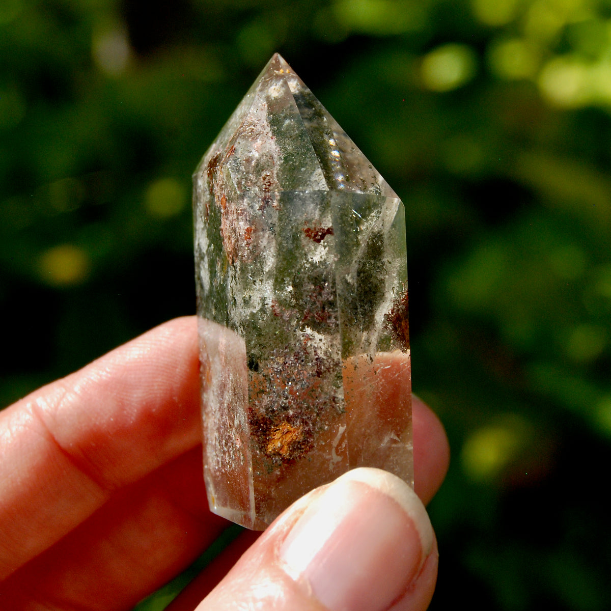 Lodolite Crystal Tower, 60g Shamanic Dreamstone, Scenic Garden Quartz from Brazil for sale