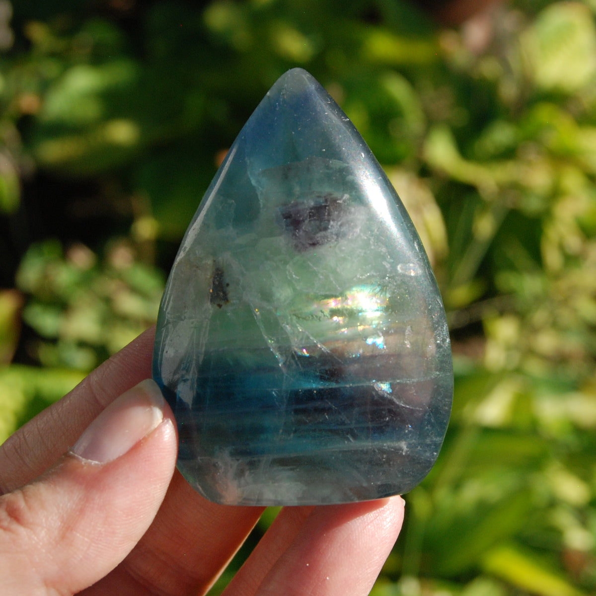 Blue Fluorite Crystal Flame Tower 2.5in 113g for sale