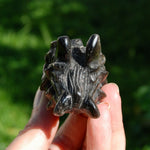 Silver Sheen Obsidian Crystal Dragon Head for sale