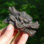 Silver Sheen Obsidian Crystal Dragon Head for sale