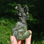 Serpentine Crystal Chimera Carving for sale